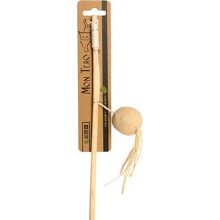 Игрушка для кошек Mon Tero Eco Дразнилка-удочка Шарик с кошачьей мятой / 51458