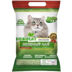 Наполнитель для туалета Homecat Ecoline Зеленый чай Комкующийся / 77514