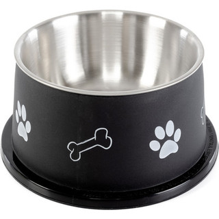 Миска для животных ZooZooZoo Лапки и косточки SWT-6017-800/black