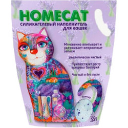 Наполнитель для туалета Homecat Лаванда Силикагелевый / 66345