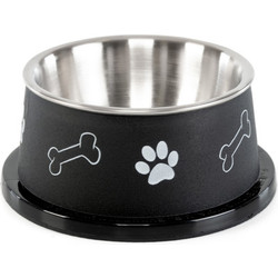 Миска для животных ZooZooZoo Лапки и косточки SWT-6017-300/black