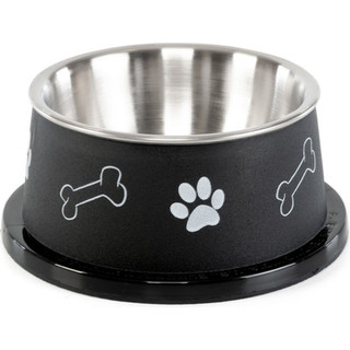 Миска для животных ZooZooZoo Лапки и косточки SWT-6017-300/black