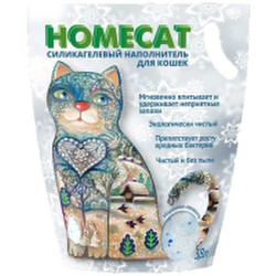 Наполнитель для туалета Homecat Морозная свежесть Силикагелевый / 66347