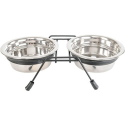 Миска для животных ZooZooZoo Двойная на подставке SWT-6010-400