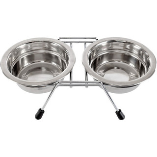 Миска для животных ZooZooZoo Двойная на подставке SWT-6009D-240
