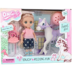 Кукла с аксессуарами Qunxing Toys Мия с лошадью / 58003