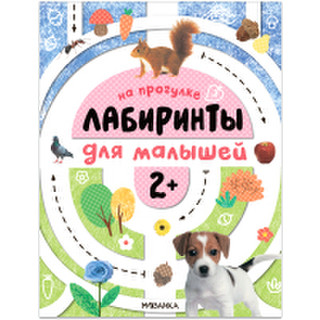 Развивающая книга Мозаика-Синтез Лабиринты для малышей 2+. На прогулке / МС13189