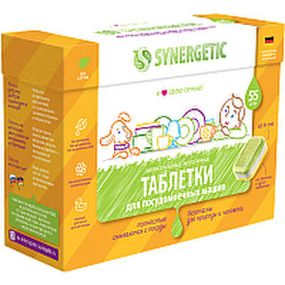 Таблетки для посудомоечных машин Synergetic Биоразлагаемые бесфосфатные