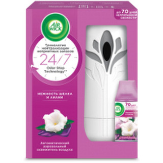 Автоматический освежитель воздуха Air Wick Freshmatic Нежность шелка и лилии New