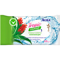 Влажные салфетки AURA Tropic Coctail