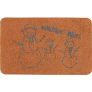 Коврик грязезащитный ComeForte Велюр Снеговики 50x80