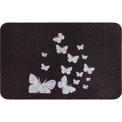 Коврик грязезащитный ComeForte Велюр Бабочки 60x90