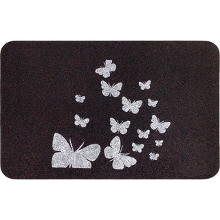 Коврик грязезащитный ComeForte Велюр Бабочки 60x90