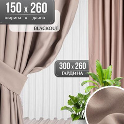 Комплект штор Mio Tesoro Blackout 150x260 + Гардина Вуаль 300х260