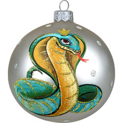 Шар новогодний Декарт Королева змея 8Ш0109