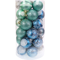 Набор шаров новогодних Miland Праздник в голубых оттенках / НУ-4203