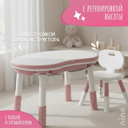 Комплект мебели с детским столом Nino Play BS-8830+8833C(Pink)