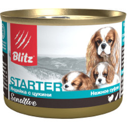 Влажный корм для собак Blitz Pets Sensitive Starter Индейка с цукини Нежное суфле / 4050