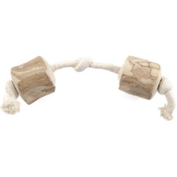 Игрушка для собак Coffee Wood Канатная гантель с кофейными бочонками / ROPE/CW-2XL