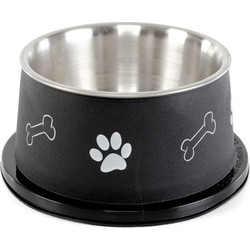 Миска для животных ZooZooZoo Лапки и косточки SWT-6017-500/black