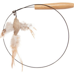 Игрушка для кошек ZooZooZoo Удочка-дразнилка Птичка с колокольчиком / HM-40