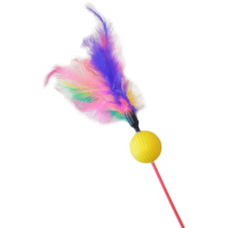 Игрушка для кошек КотикиСобачки Дразнилка с шариком и пером / ZS-013
