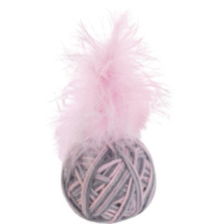 Игрушка для кошек Beeztees Ming Мяч шерстяной с пером / 440687