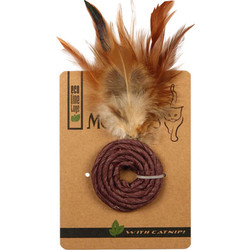 Игрушка для кошек Mon Tero Eco Колечко с перьями с кошачьей мятой / 51490