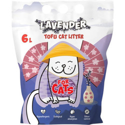 Наполнитель для туалета For Cats Tofu Lavender комкующийся с ароматом лаванды / TUZ940