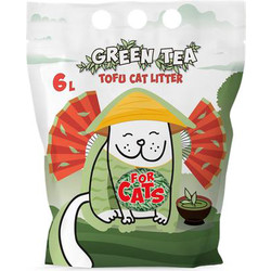 Наполнитель для туалета For Cats Green tea комкующийся / TUZ941
