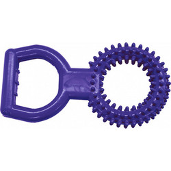 Игрушка для собак ZOONIK Кольцо цветное с ручкой / 16472-07