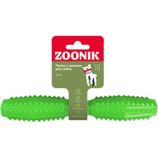 Игрушка для собак ZOONIK Палка литая с шипами / 164193-36