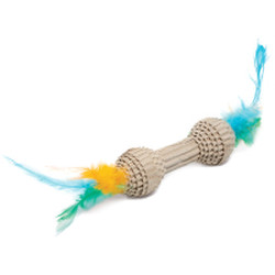 Игрушка для кошек Triol Natural Гантель с перьями / 22171053