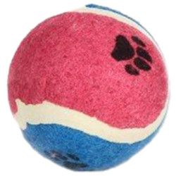 Игрушка для собак Beeztees Мяч теннисный с нарисованными лапами / 625595